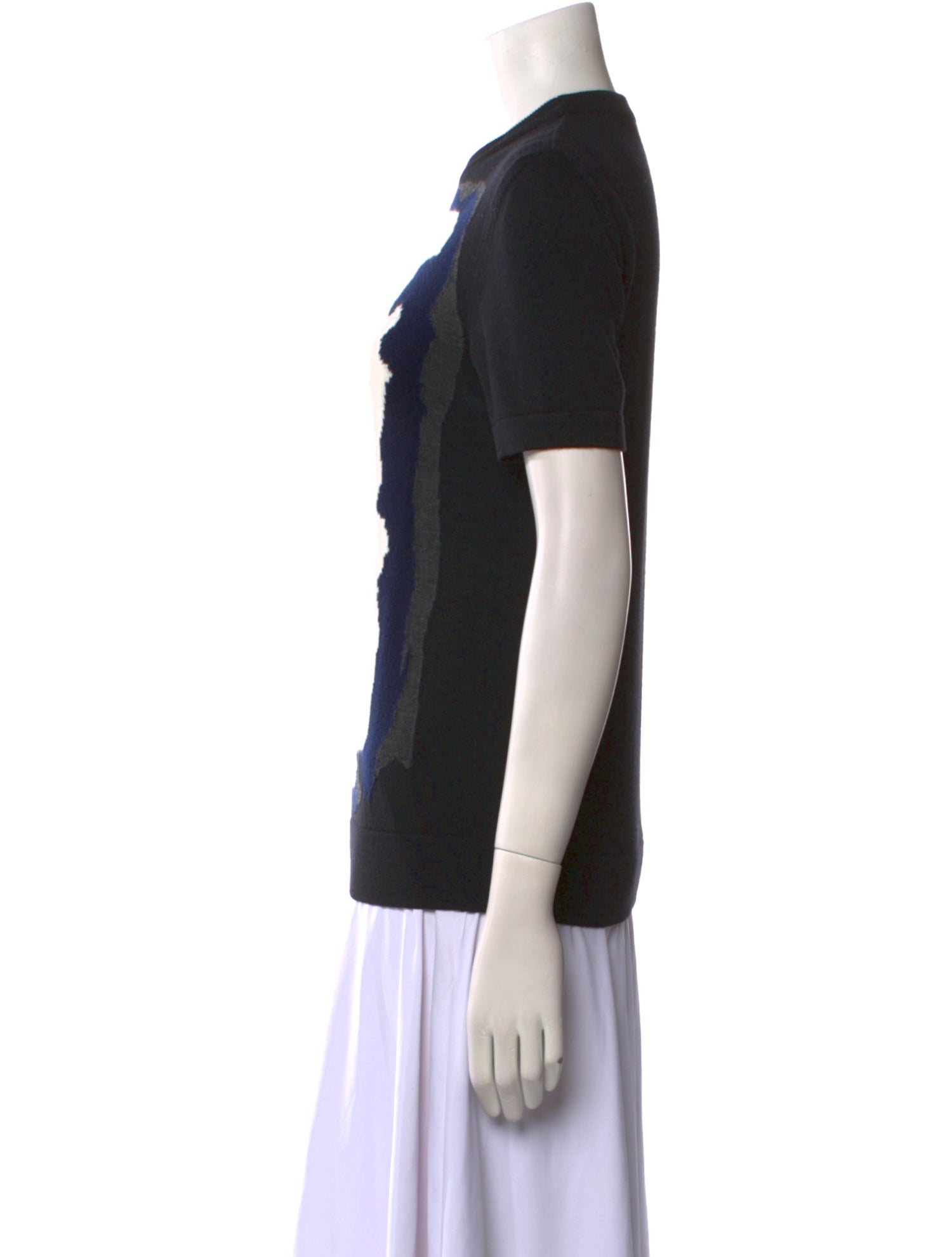 Cédric Charlier Virgin Wool Colorblock Pattern Sweater