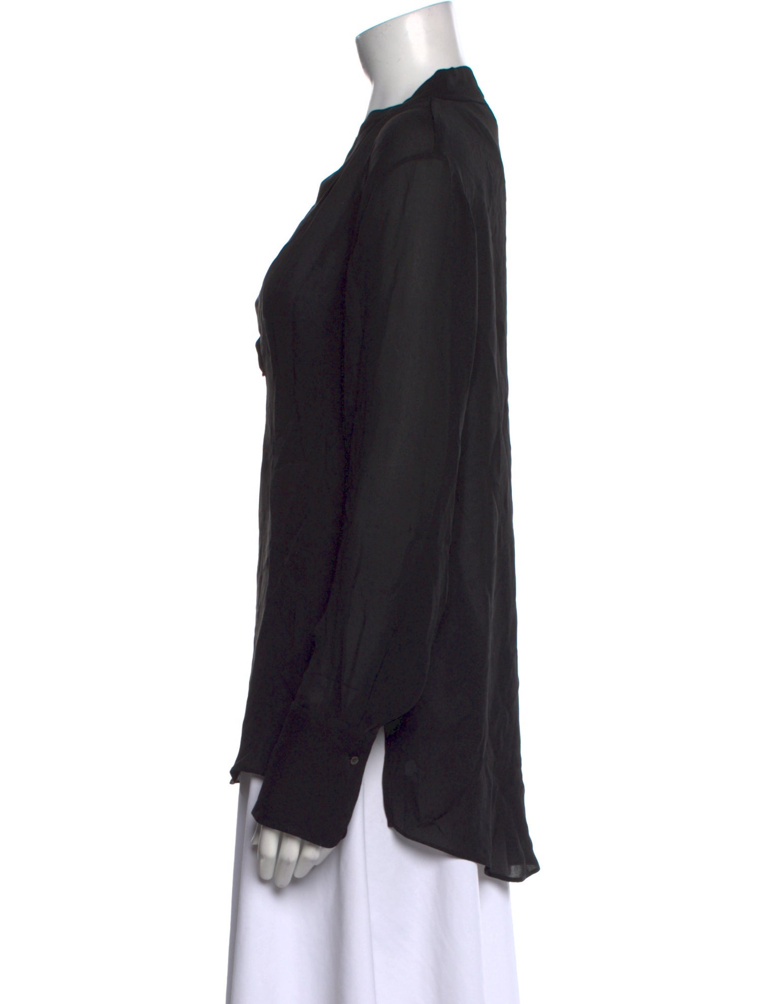 Cédric Charlier Silk V-Neck Blouse