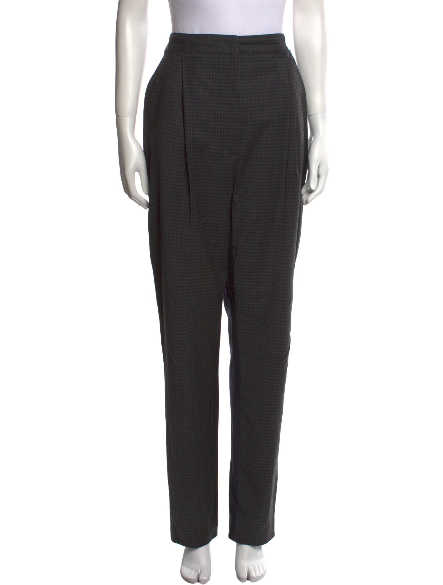 Cédric Charlier Plaid Print Straight Leg Pants