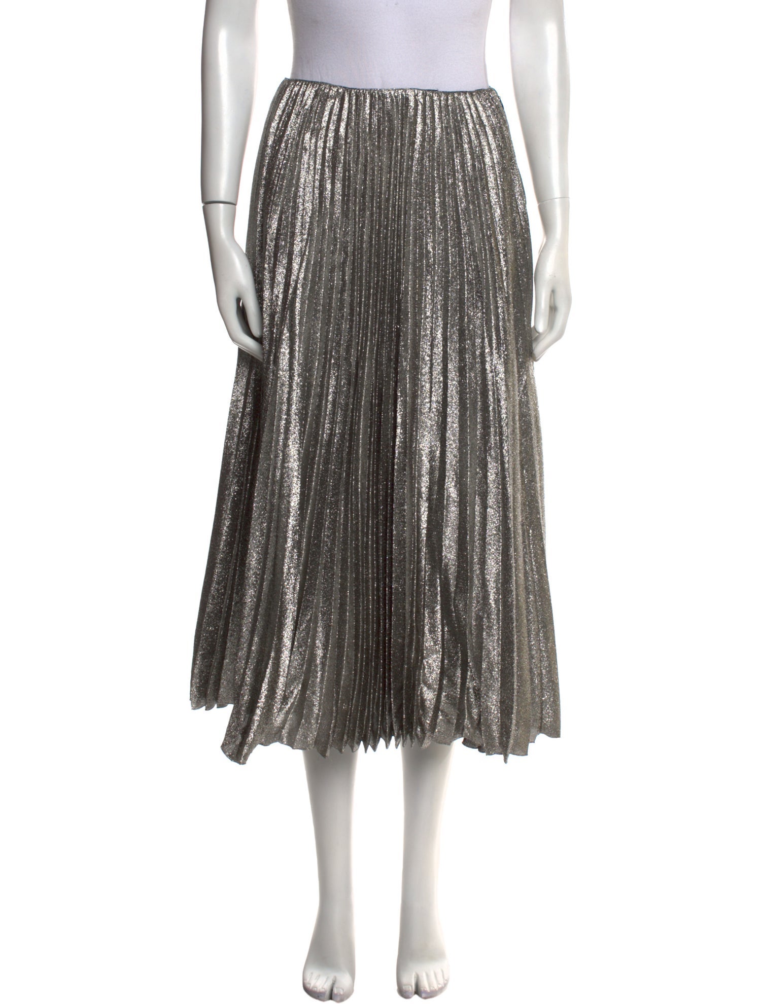 Cédric Charlier Silk Midi Length Skirt