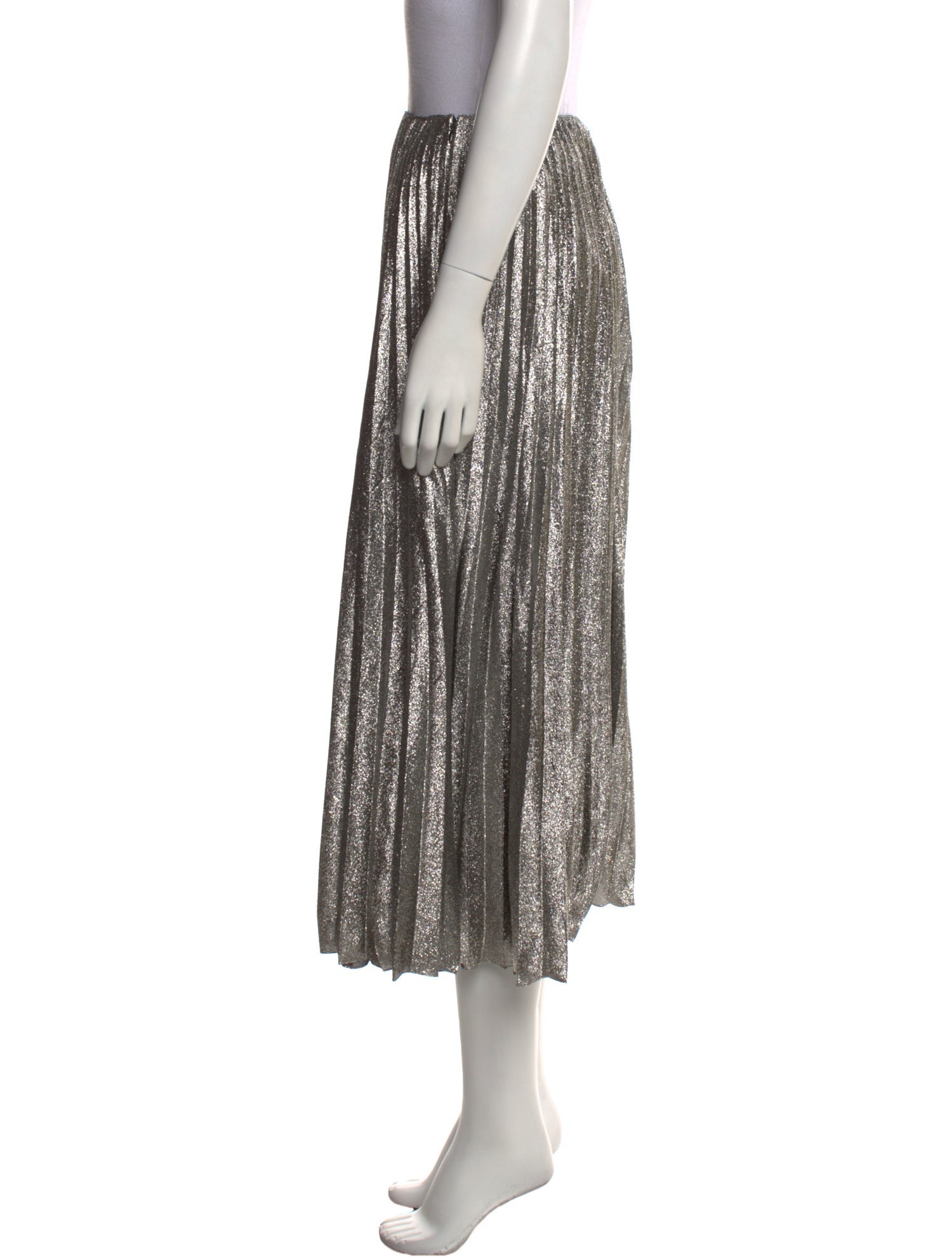 Cédric Charlier Silk Midi Length Skirt