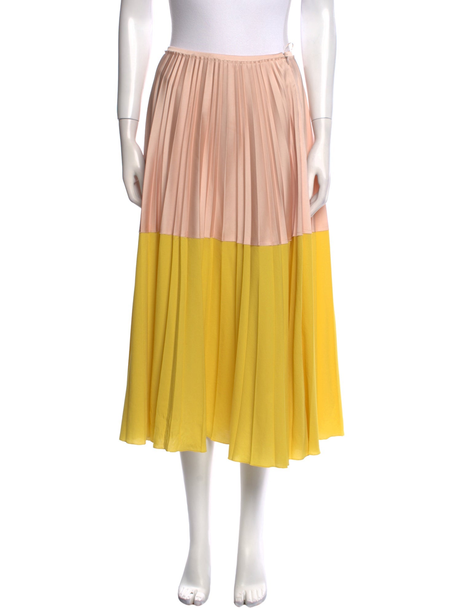 Cédric Charlier Colorblock Pattern Midi Length Skirt