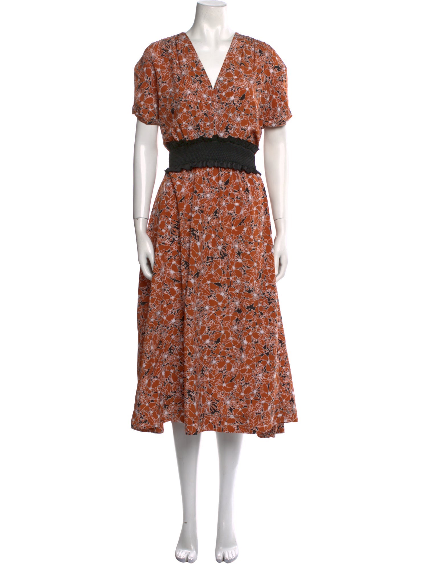 Cédric Charlier Floral Print Long Dress