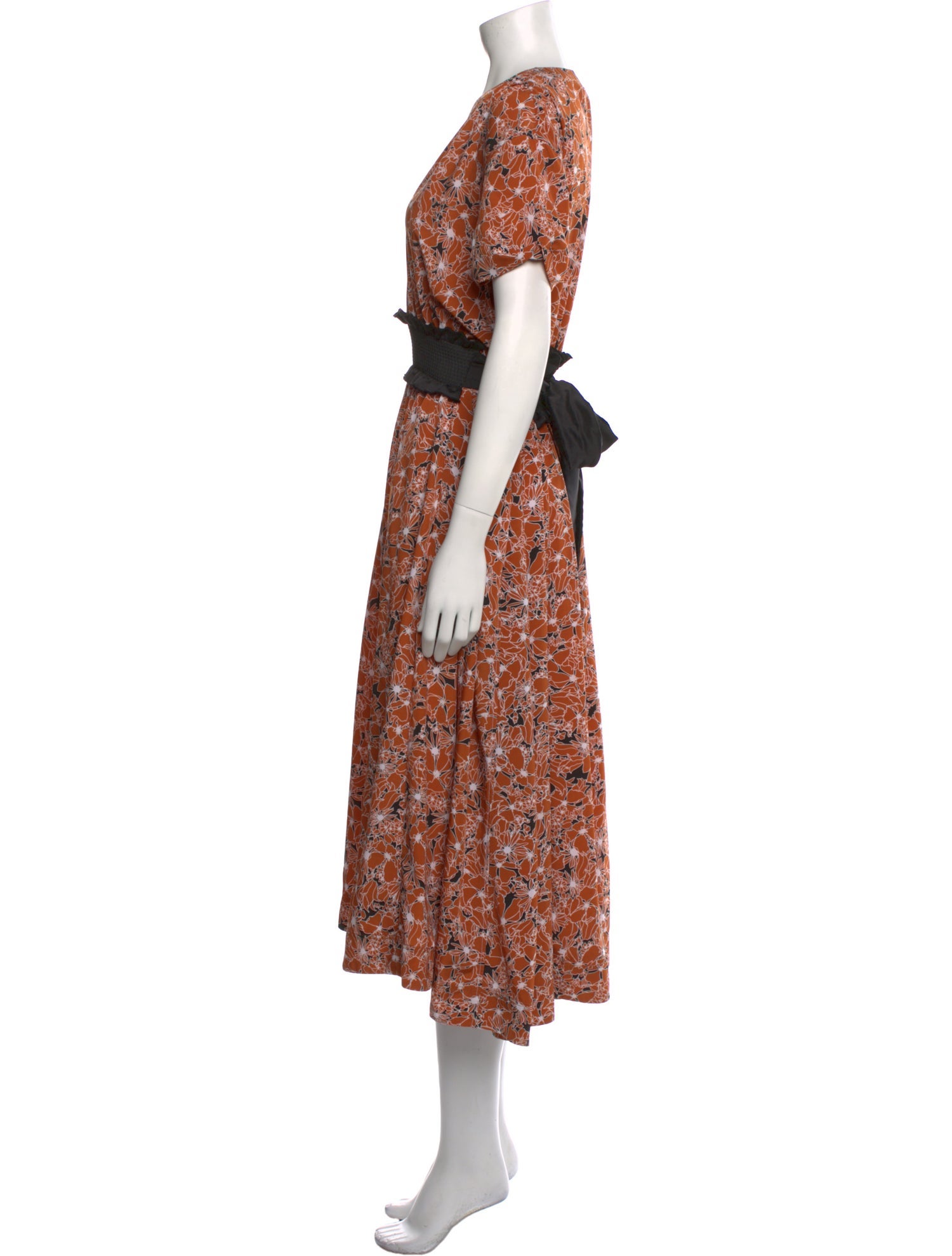 Cédric Charlier Floral Print Long Dress