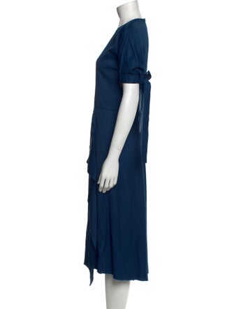 Cédric Charlier V-Neck Midi Length Dress