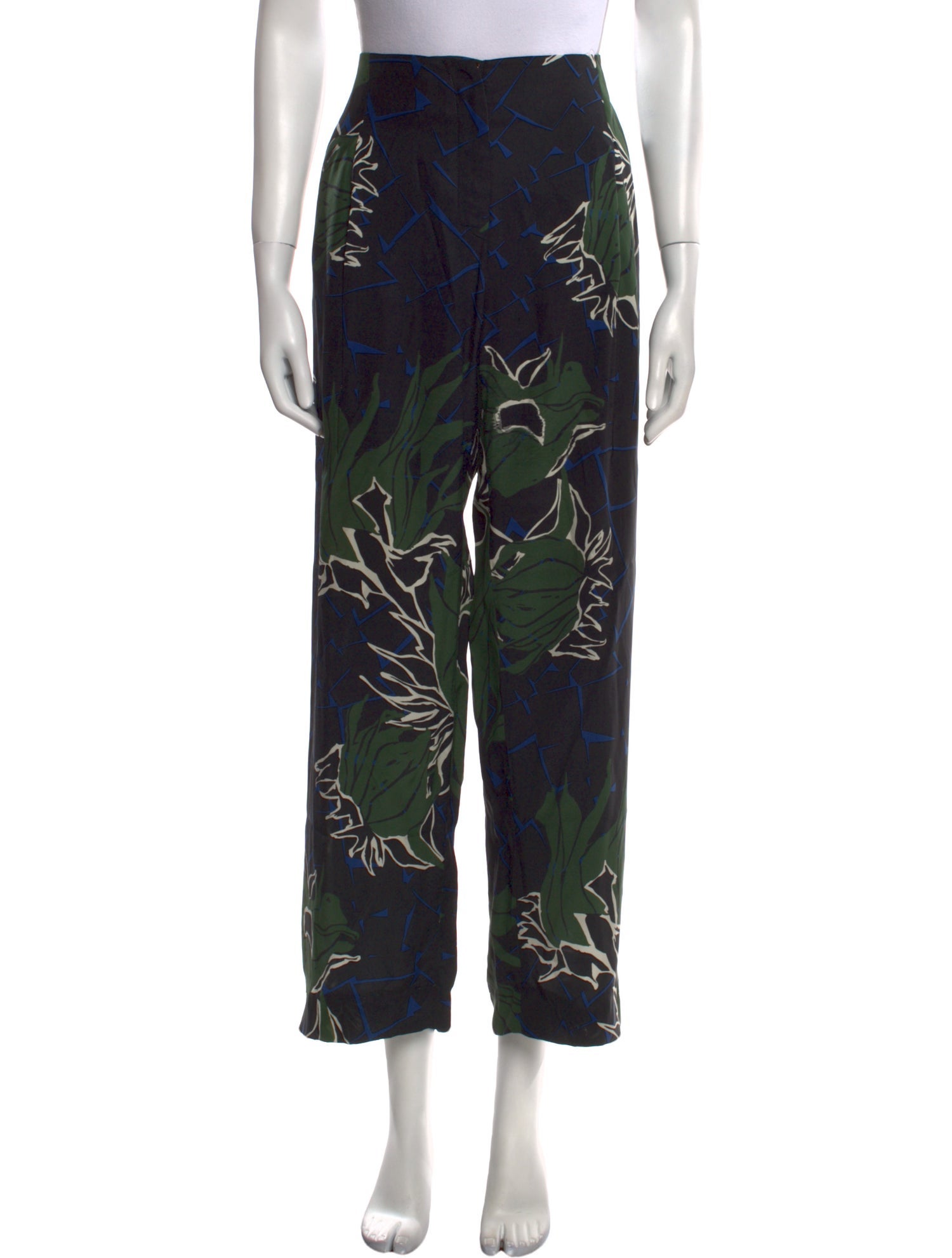 Cédric Charlier Silk Wide Leg Pants