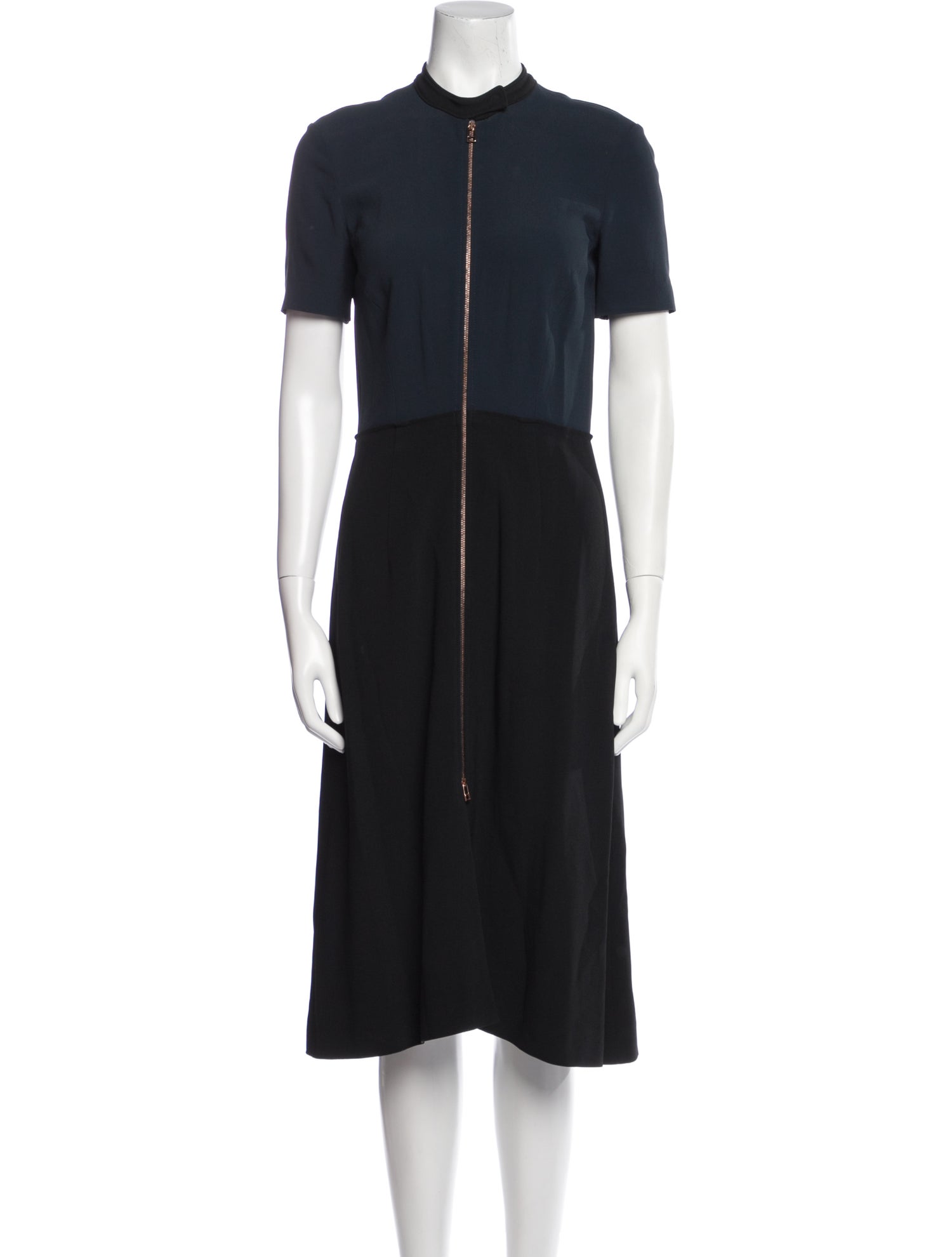 Cédric Charlier Mock Neck Midi Length Dress