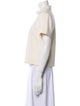 Cédric Charlier Mock Neck Short Sleeve Crop Top
