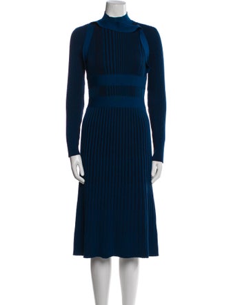 Cédric Charlier Virgin Wool Midi Length Dress