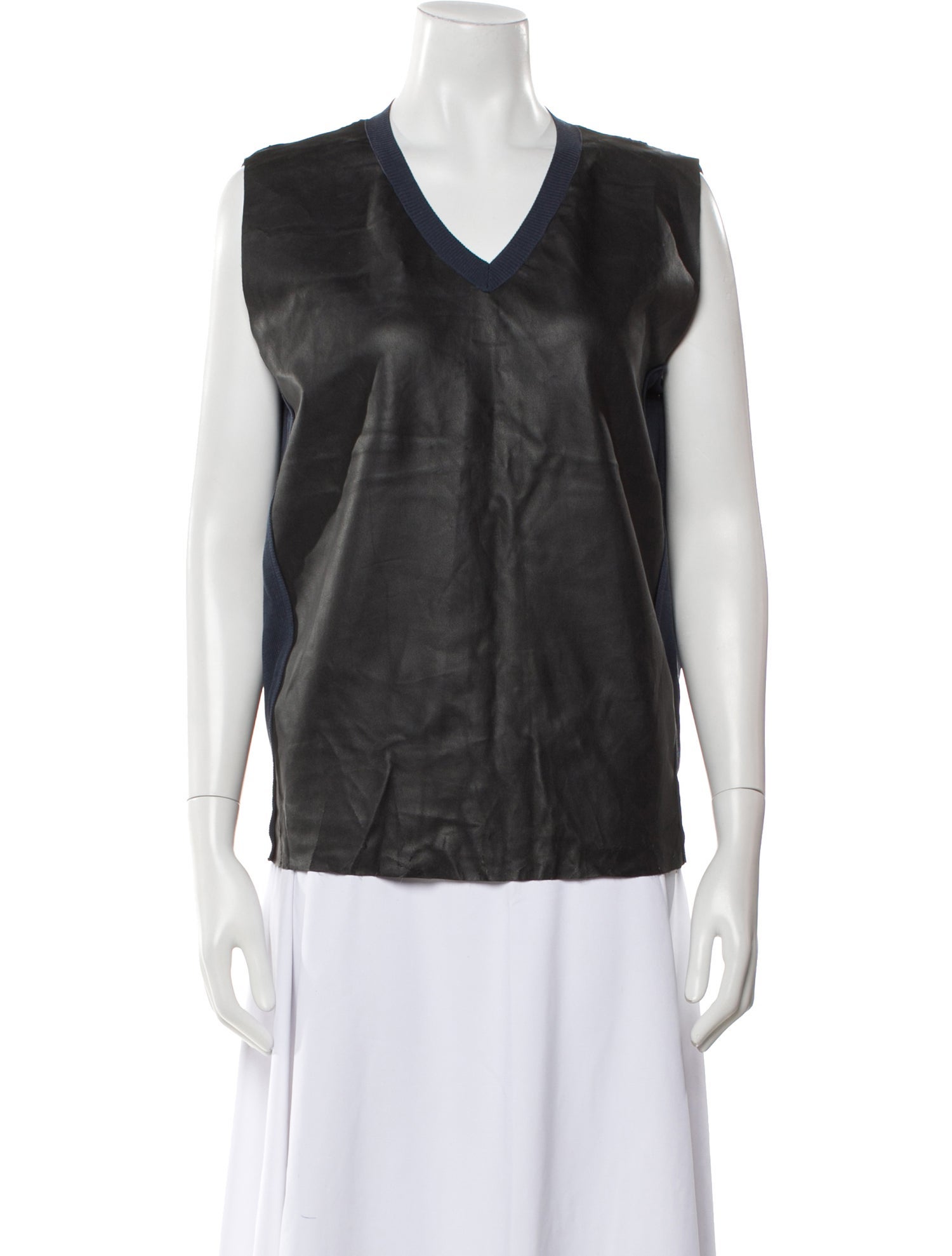 Cédric Charlier V-Neck Sleeveless Top w/ Tags