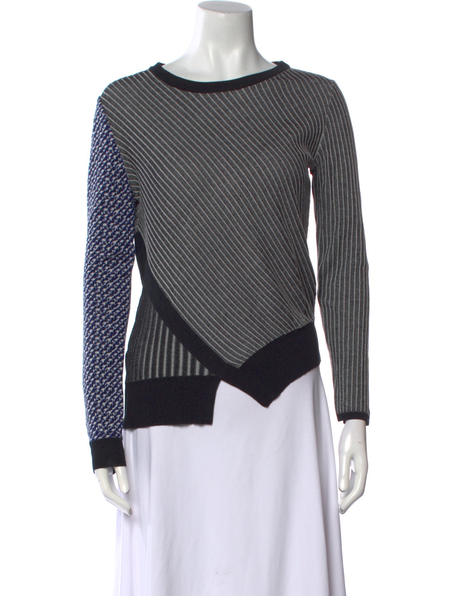 Cédric Charlier Striped Scoop Neck Sweater