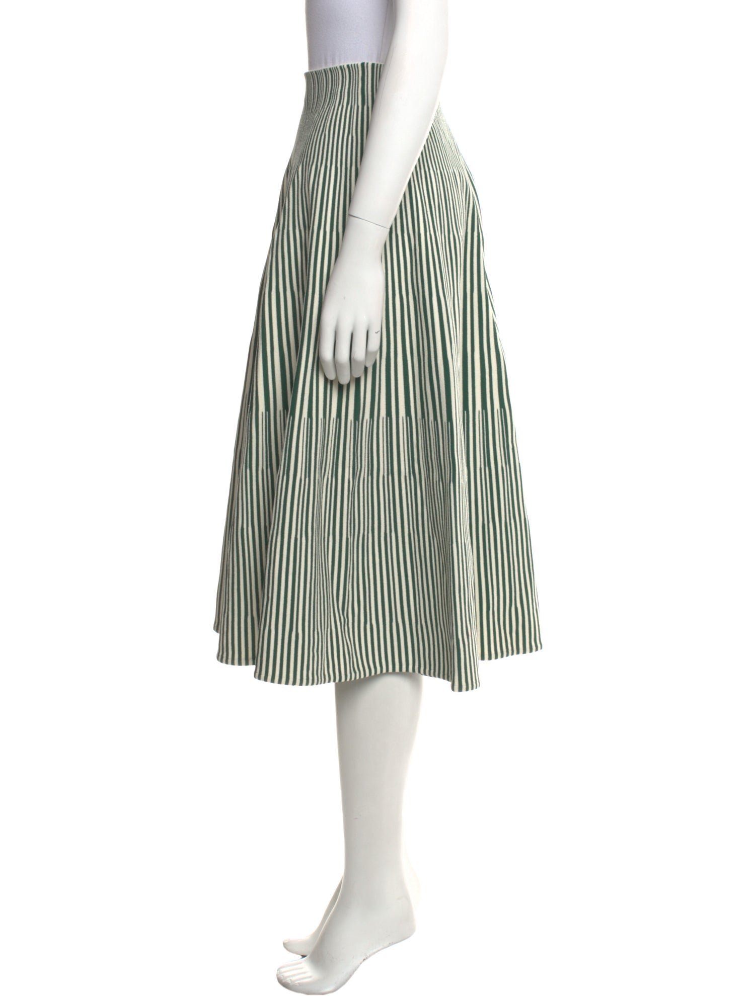 Cédric Charlier Striped Midi Length Skirt