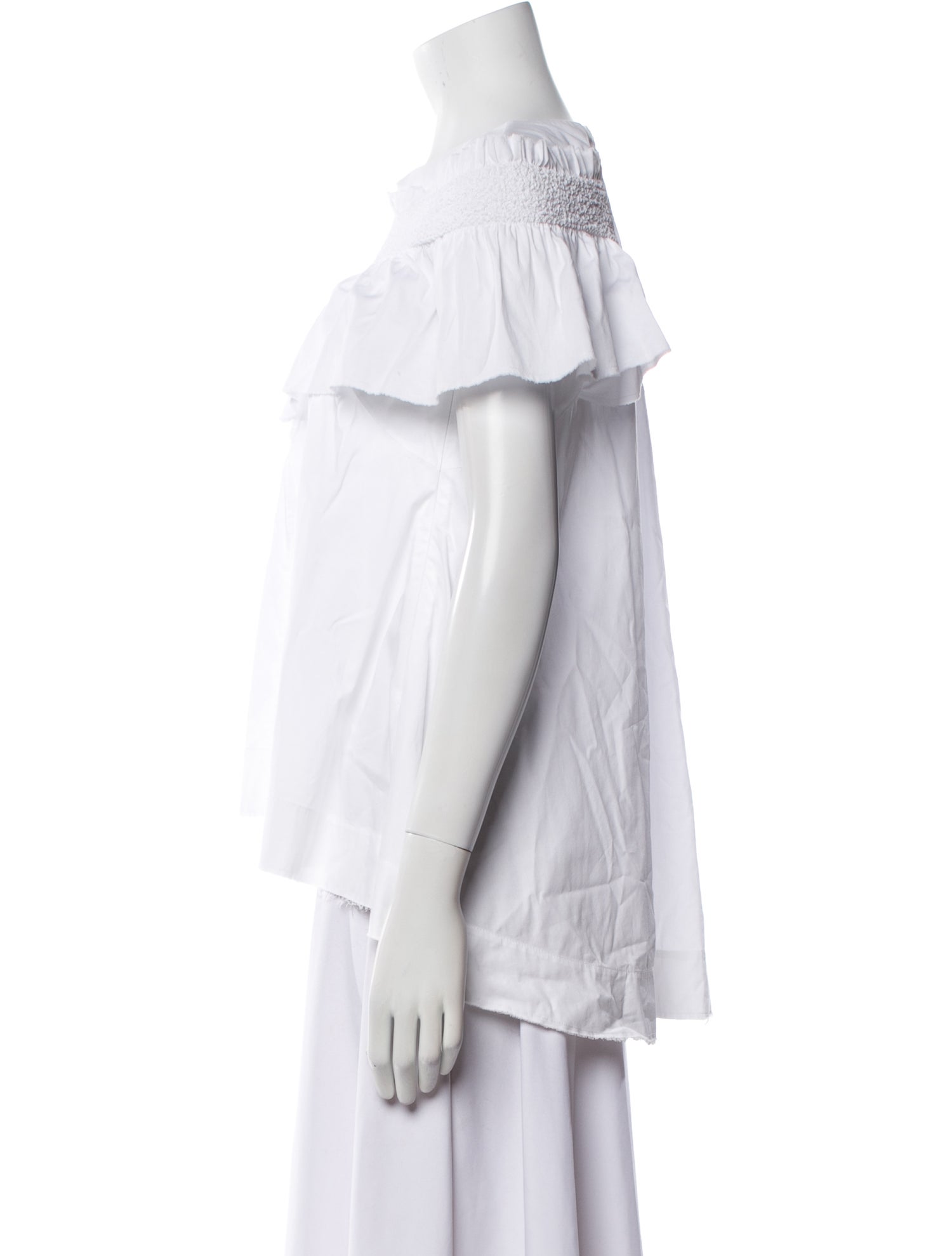 Cédric Charlier Off-The-Shoulder Short Sleeve Blouse