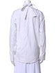 Cédric Charlier Mock Neck Long Sleeve Button-Up Top
