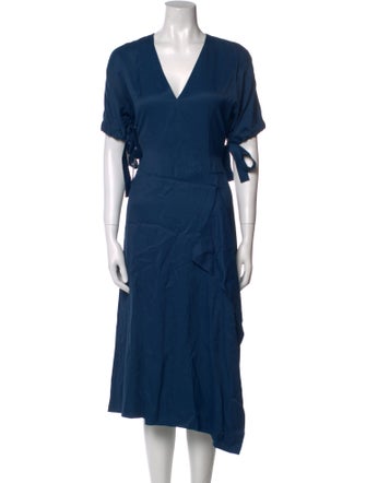 Cédric Charlier V-Neck Midi Length Dress