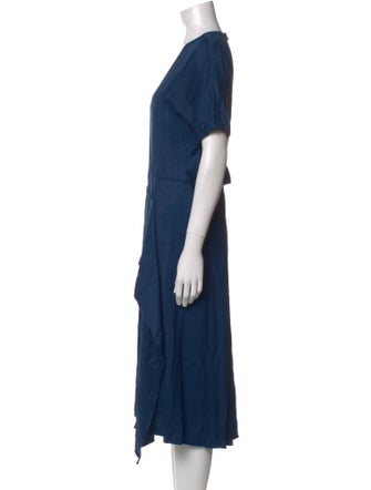 Cédric Charlier V-Neck Midi Length Dress