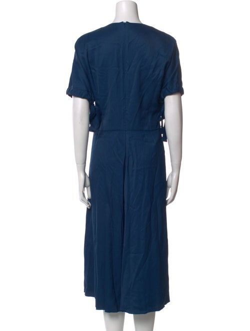 Cédric Charlier V-Neck Midi Length Dress