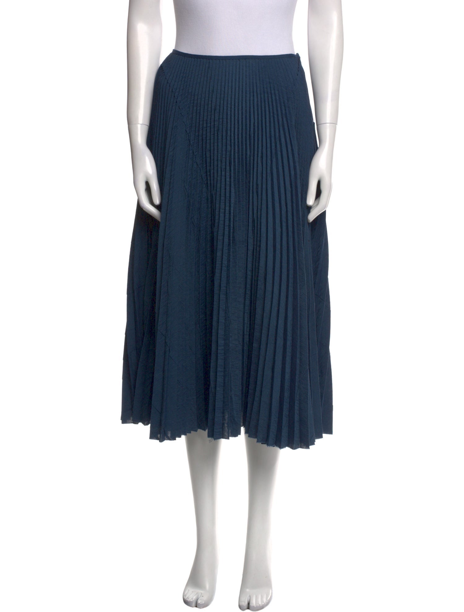 Cédric Charlier Pleated Accents Midi Length Skirt