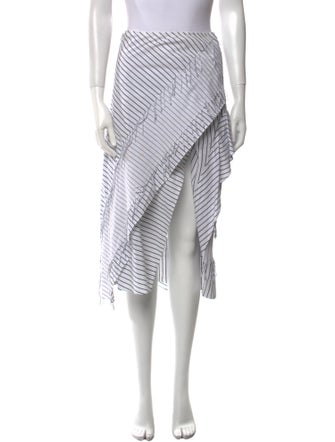 Cédric Charlier Striped Midi Length Skirt