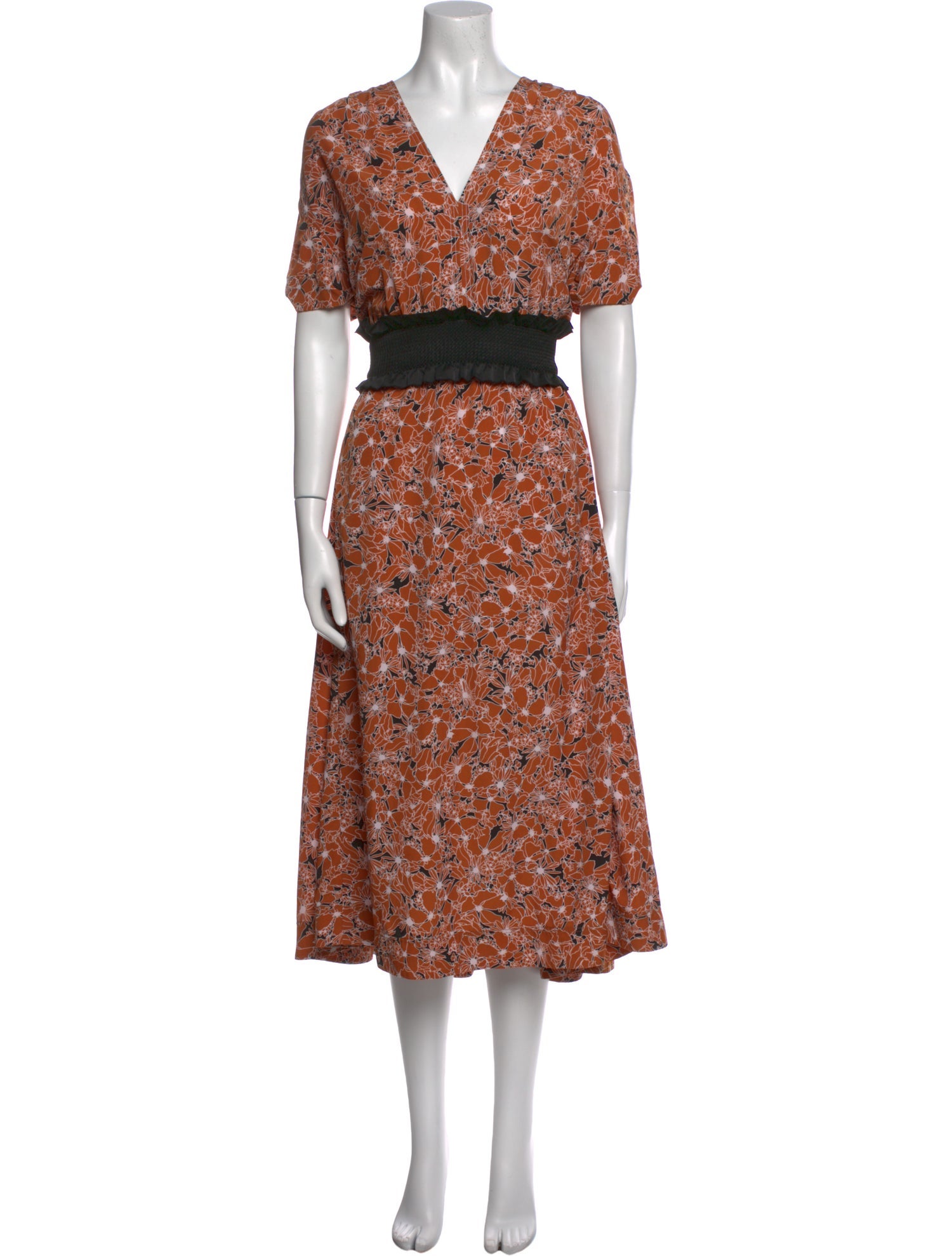 Cédric Charlier Floral Print Long Dress