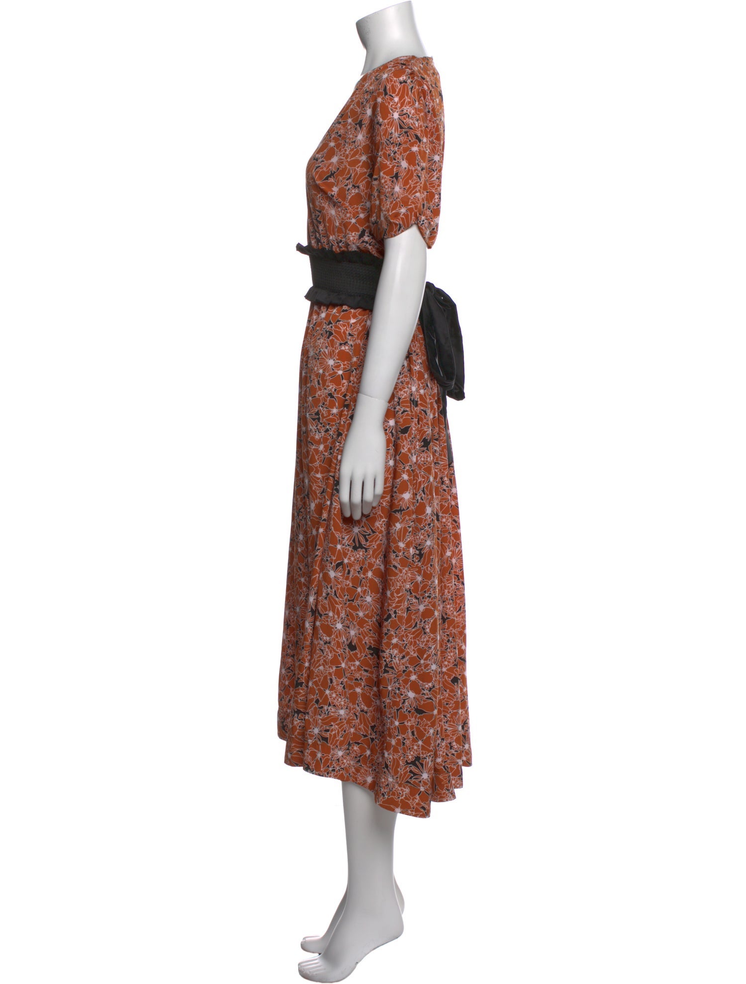 Cédric Charlier Floral Print Long Dress