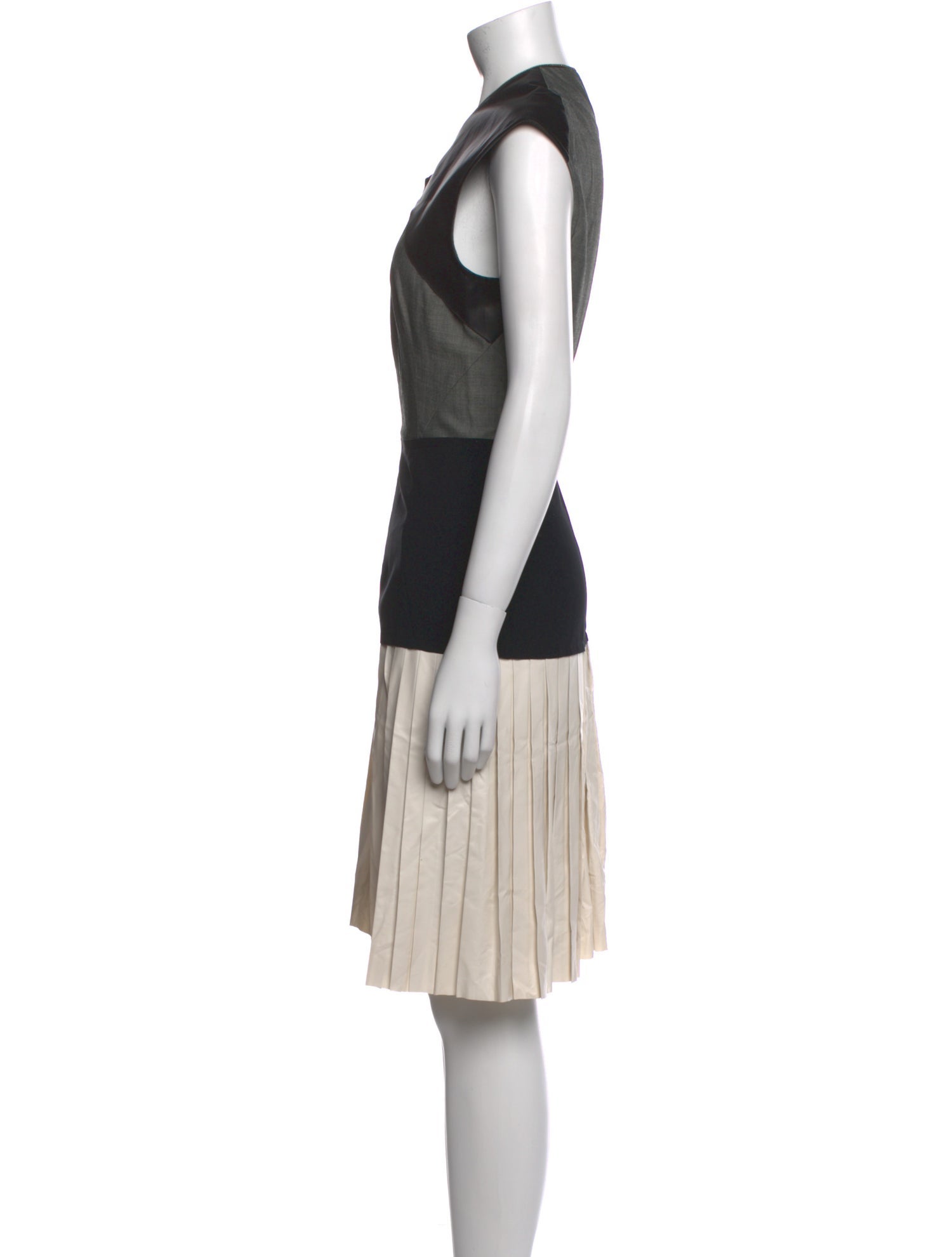 Cédric Charlier Colorblock Pattern Knee-Length Dress