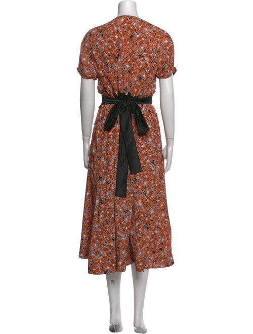Cédric Charlier Floral Print Midi Length Dress
