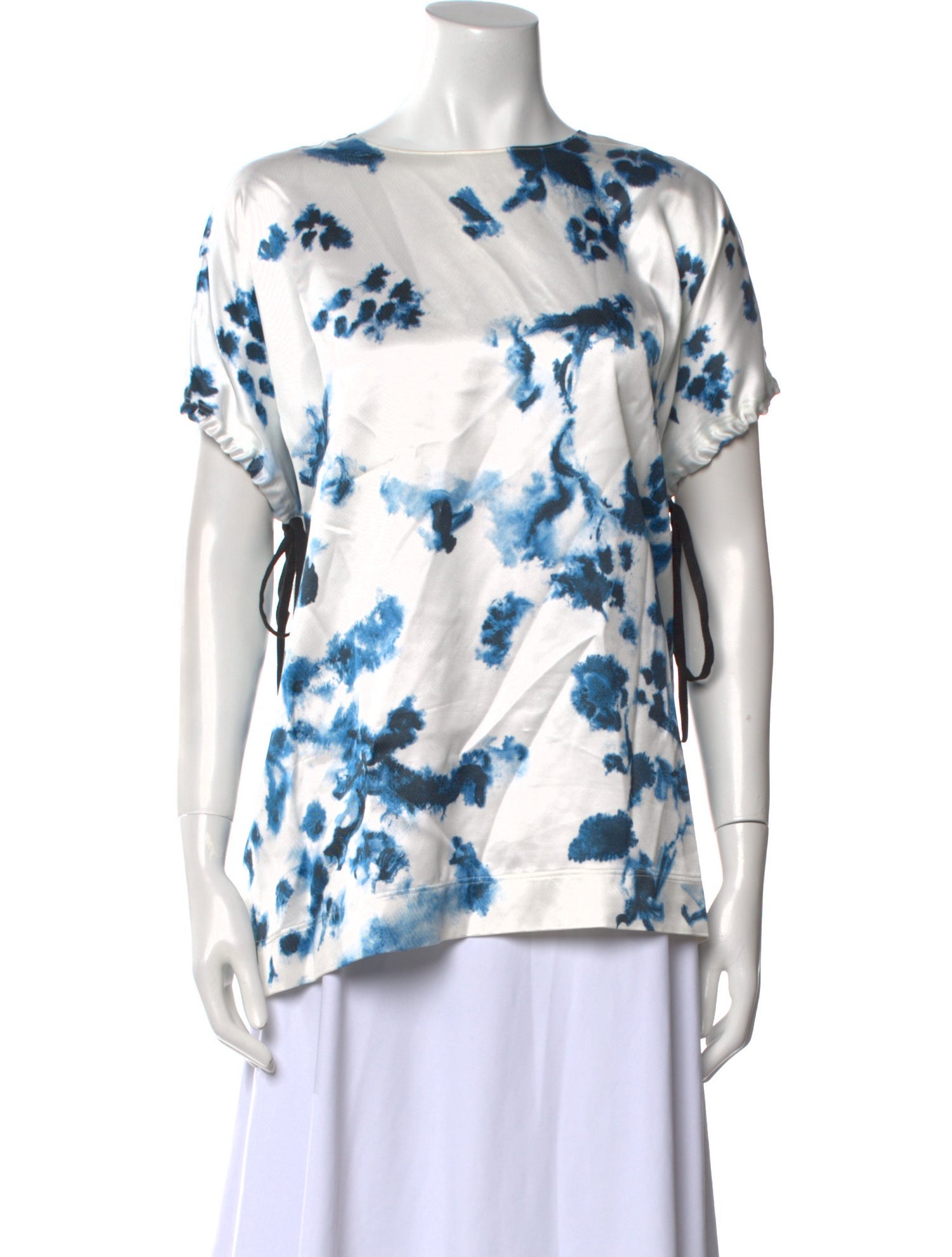 Cédric Charlier Tie-Dye Print Bateau Neckline T-Shirt