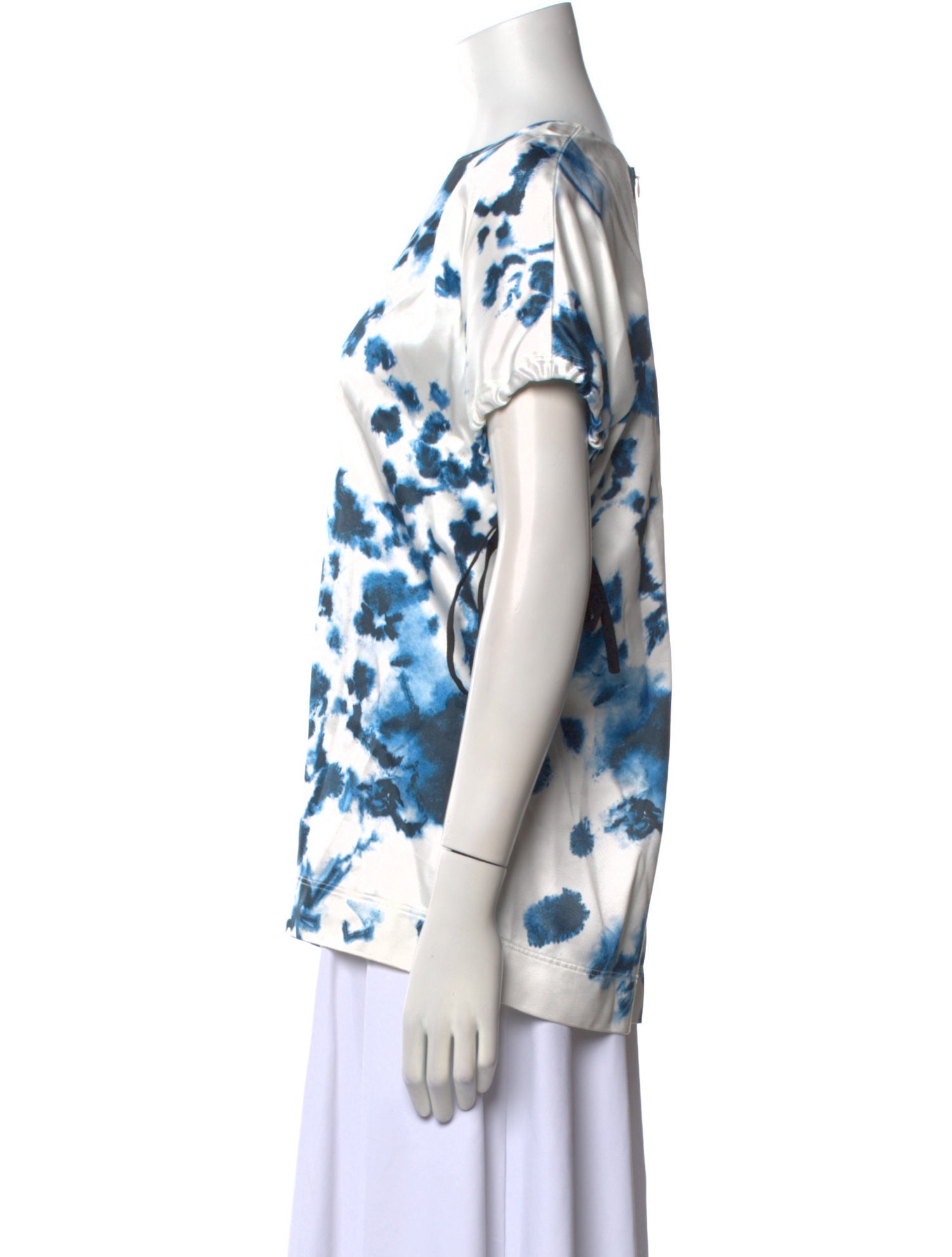 Cédric Charlier Tie-Dye Print Bateau Neckline T-Shirt