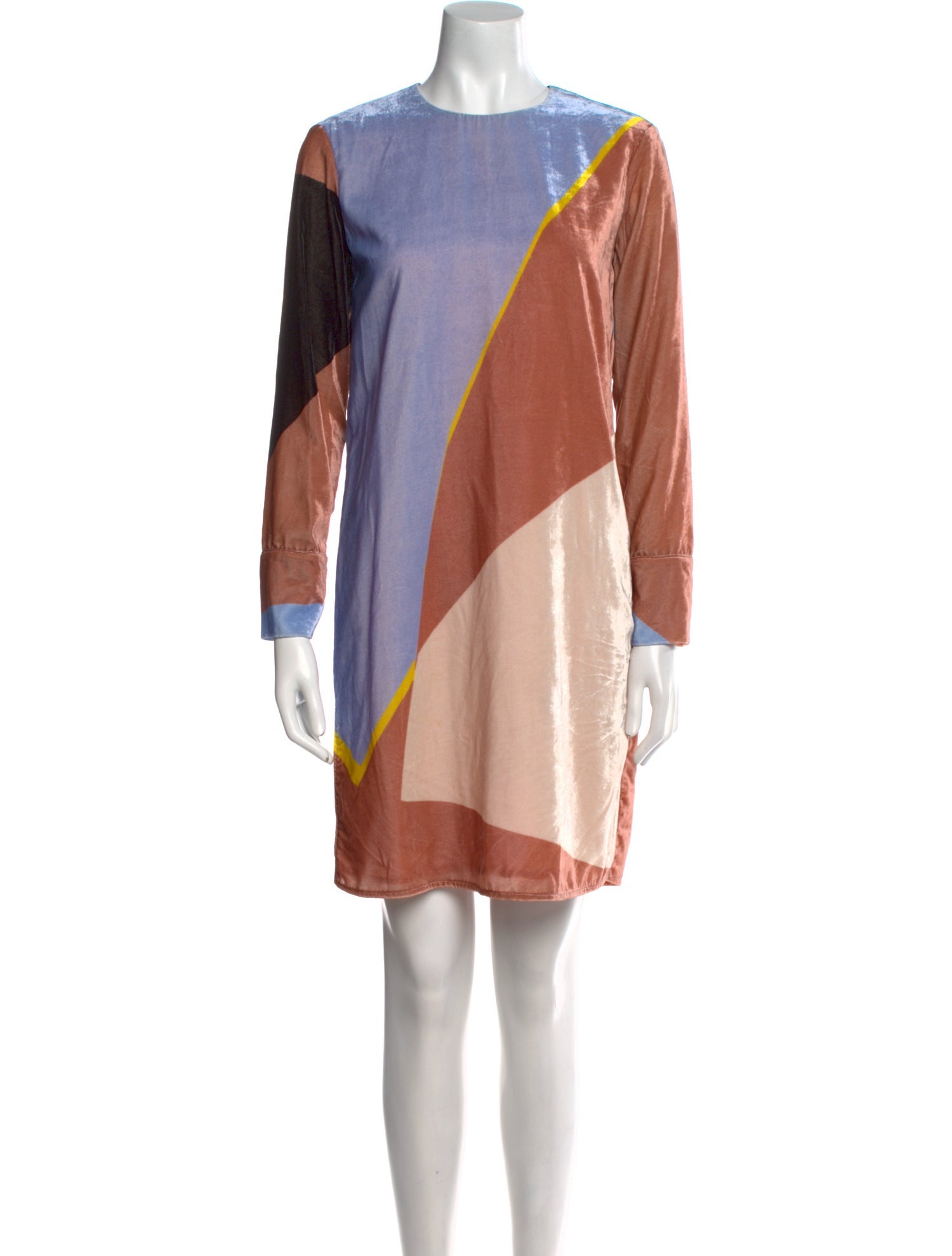 Cédric Charlier Colorblock Pattern Mini Dress