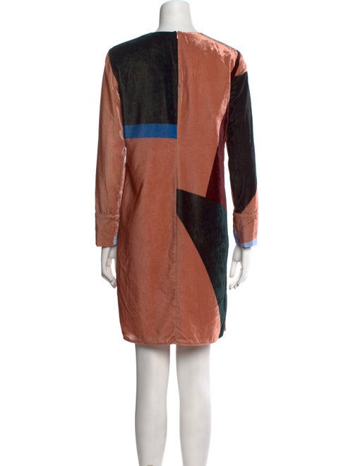 Cédric Charlier Colorblock Pattern Mini Dress