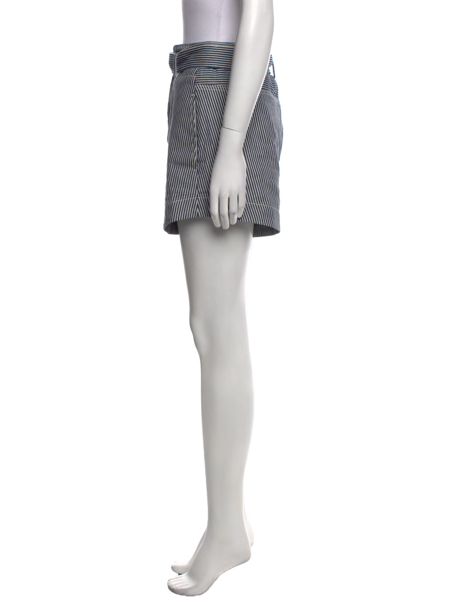 Cédric Charlier Striped Mini Shorts