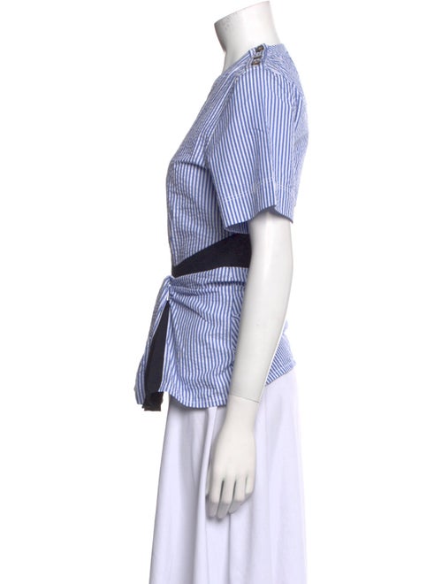 Cédric Charlier Striped Crew Neck Top