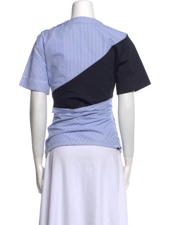 Cédric Charlier Striped Crew Neck Top