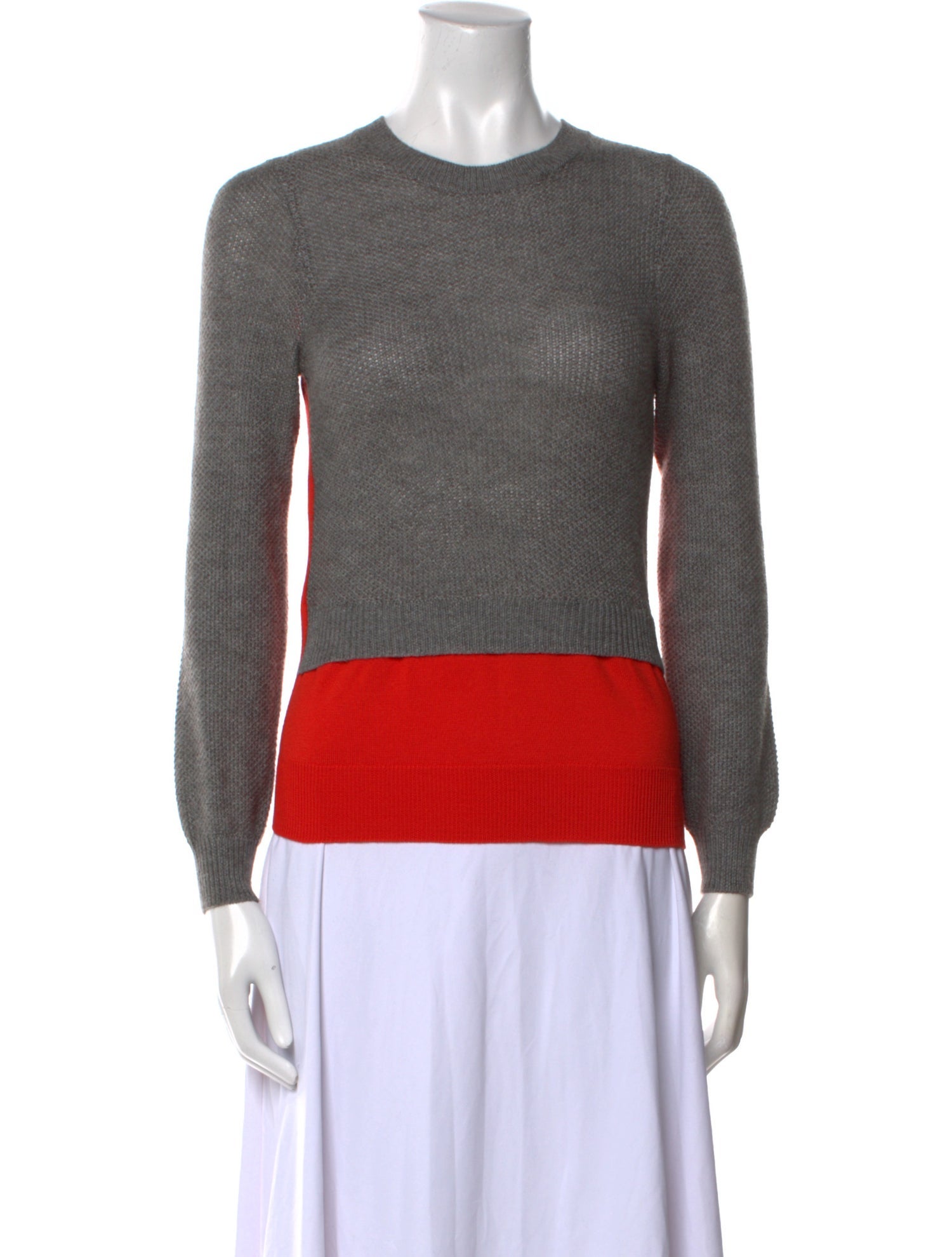 Cédric Charlier Colorblock Pattern Crew Neck Sweater