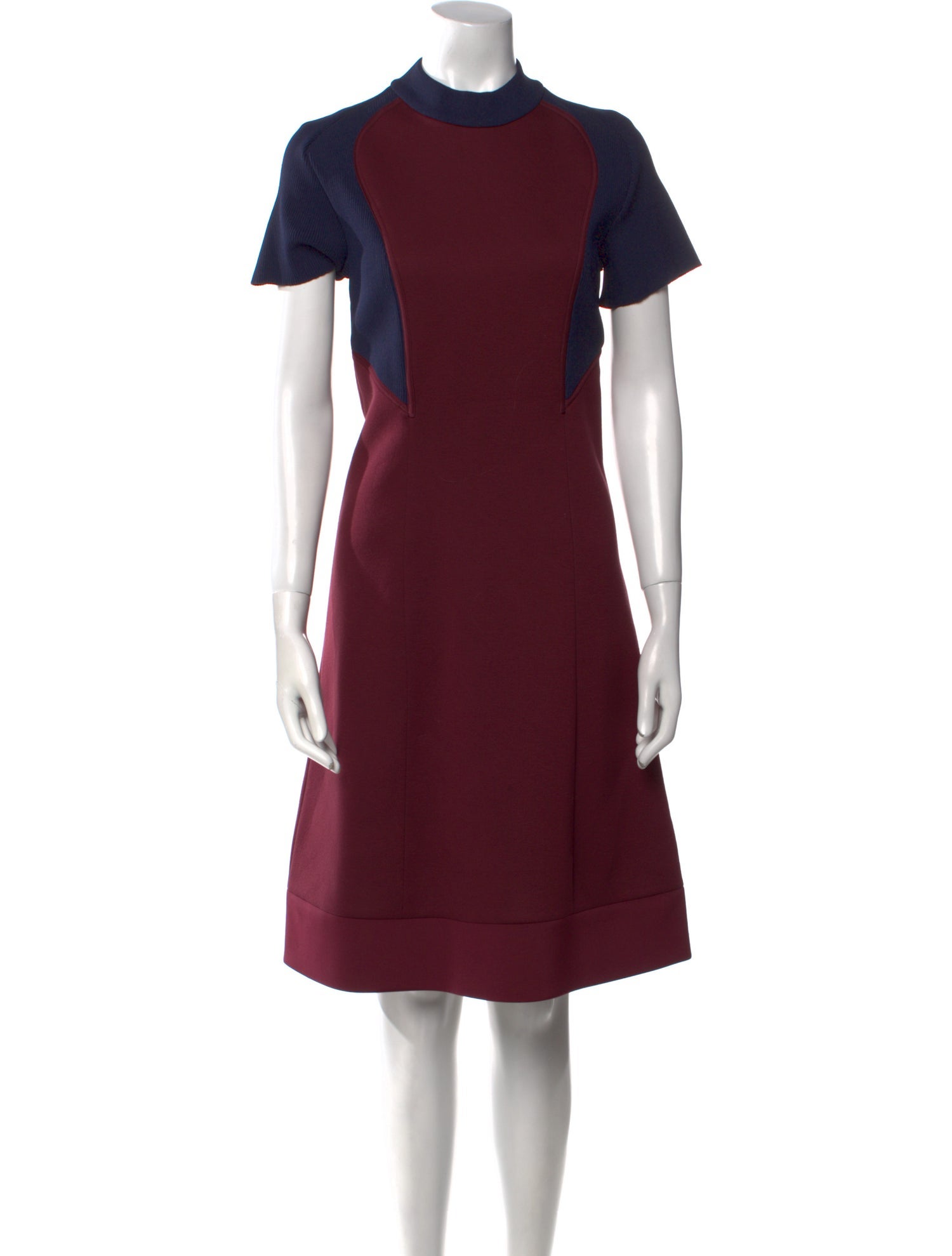 Cédric Charlier Mock Neck Knee-Length Dress