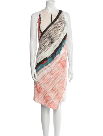 Cédric Charlier Striped Midi Length Dress