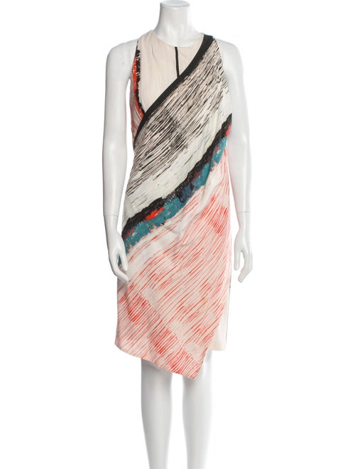 Cédric Charlier Striped Midi Length Dress