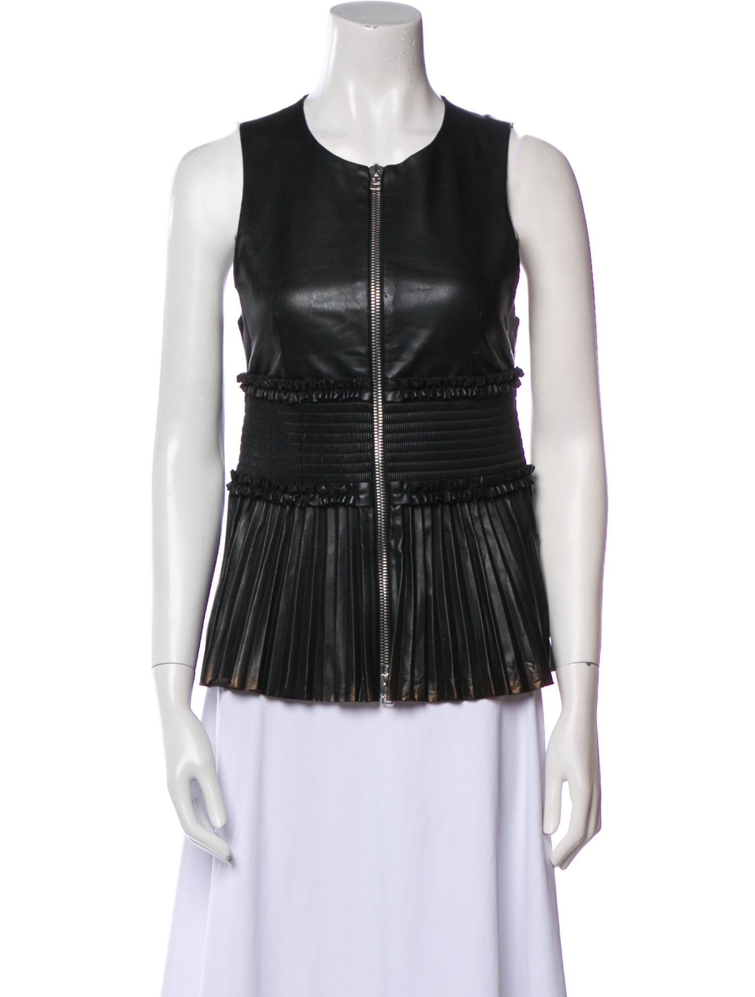 Cédric Charlier Crew Neck Sleeveless Top