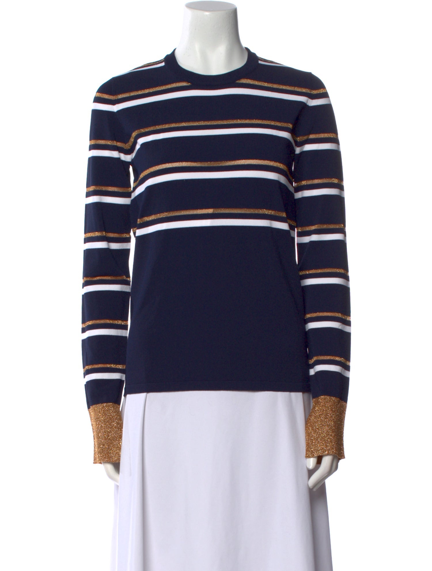 Cédric Charlier Striped Crew Neck Sweatshirt