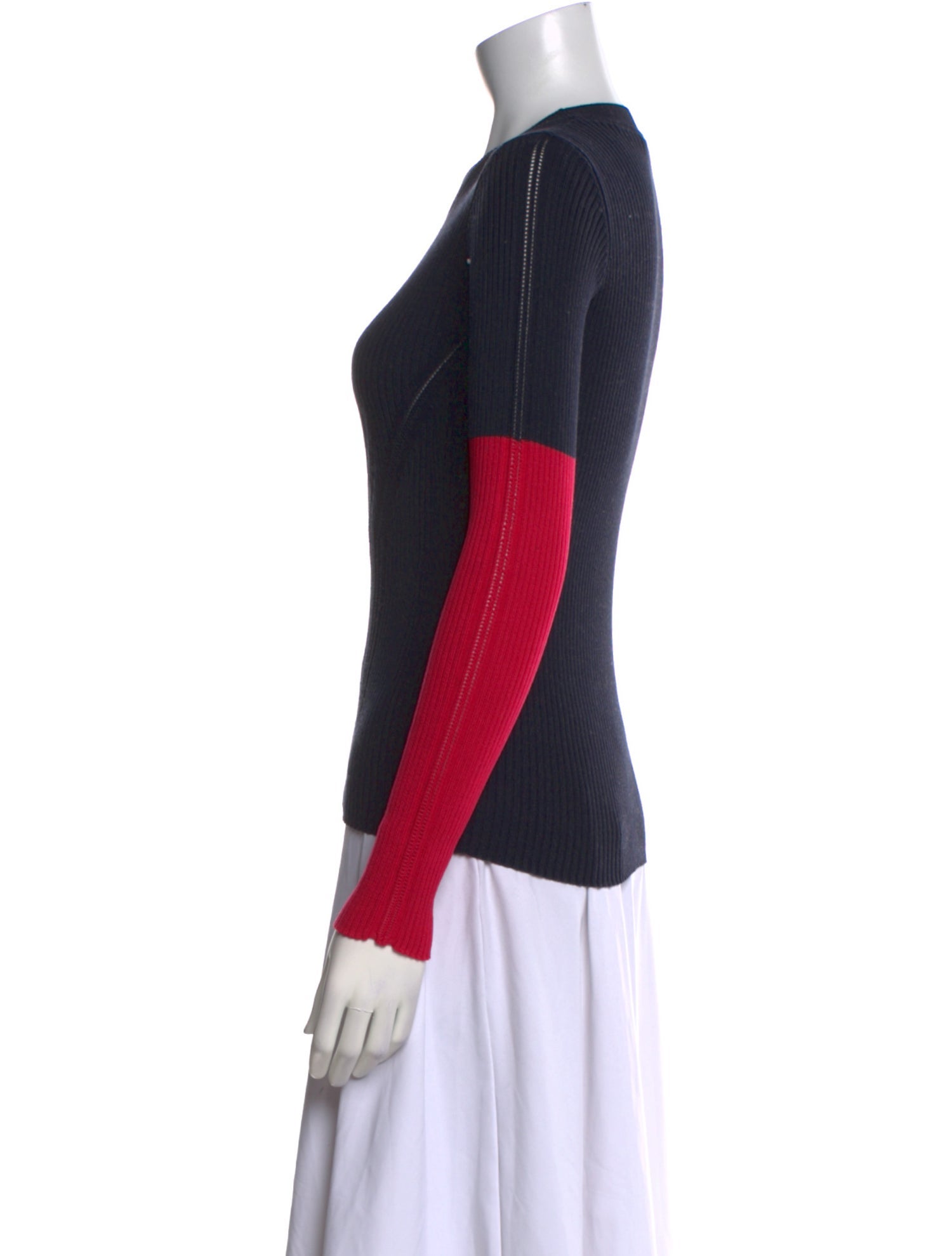 Cédric Charlier Colorblock Pattern Crew Neck Sweater