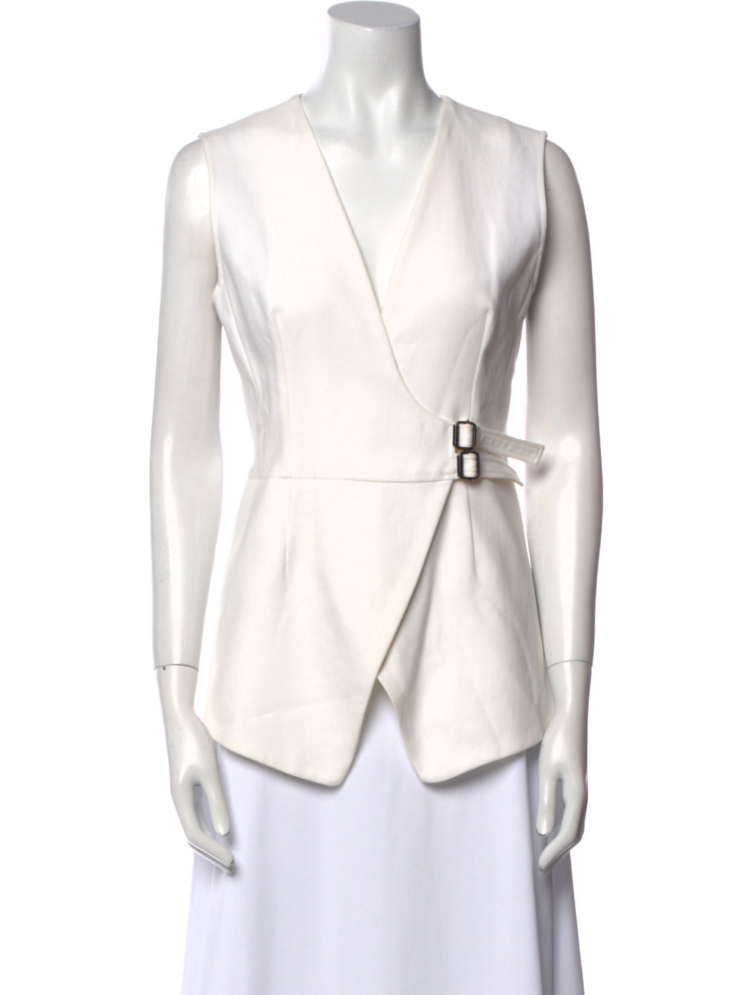 Cédric Charlier V-Neck Sleeveless Blouse