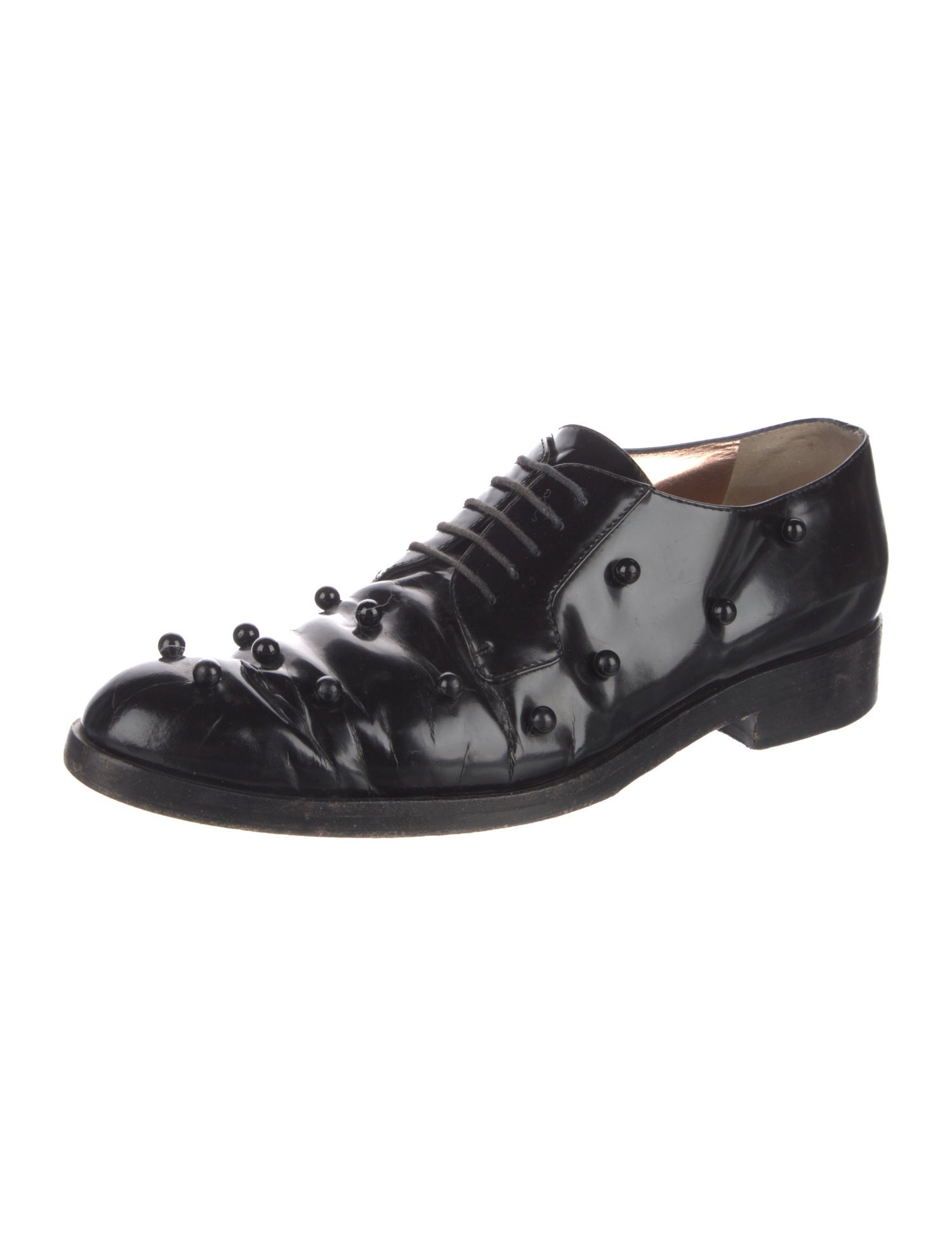 Cédric Charlier Patent Leather Oxfords