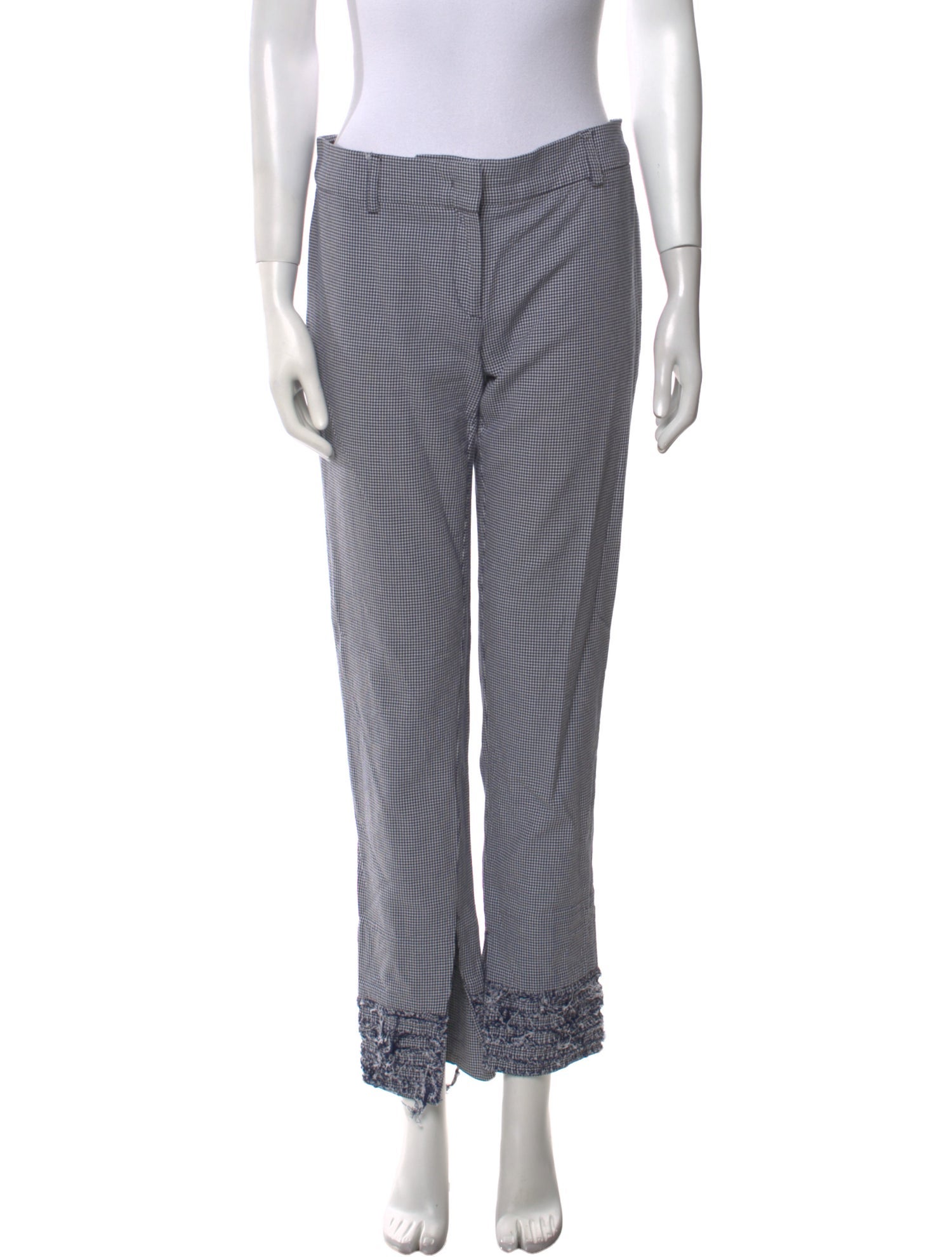 Cédric Charlier Plaid Print Skinny Leg Pants