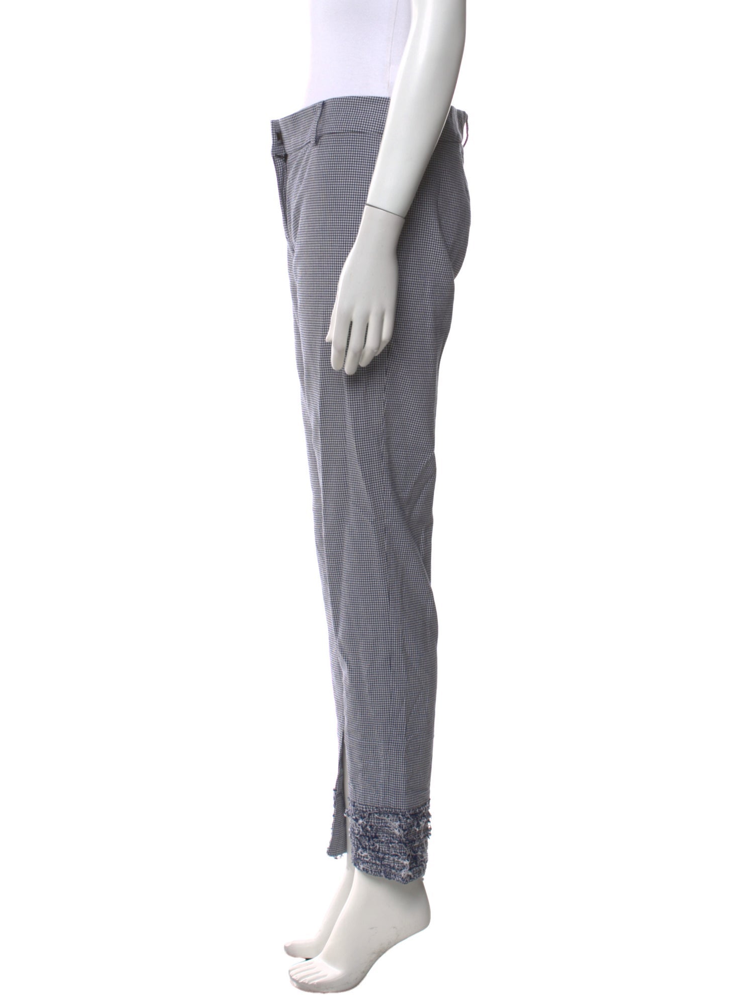 Cédric Charlier Plaid Print Skinny Leg Pants