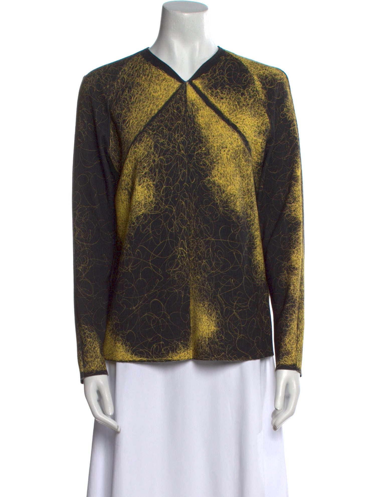 Cédric Charlier Patterned V-Neck Top