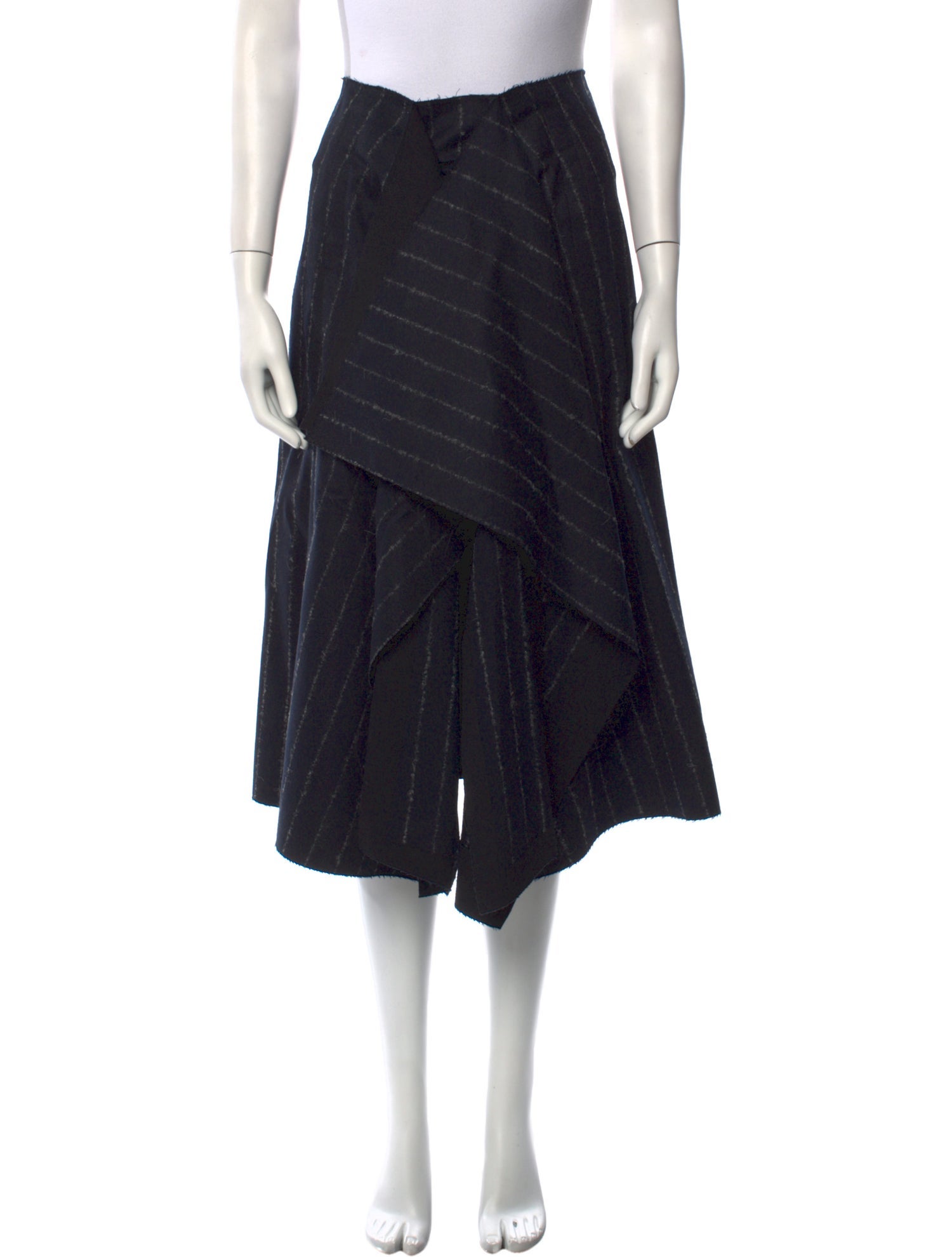 Cédric Charlier Virgin Wool Midi Length Skirt