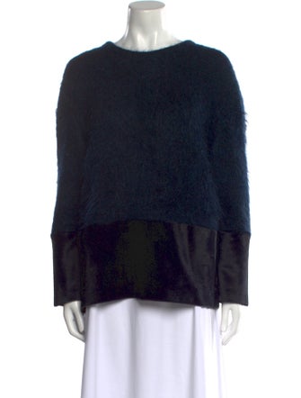 Cédric Charlier Colorblock Pattern Scoop Neck Sweater