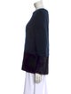 Cédric Charlier Colorblock Pattern Scoop Neck Sweater