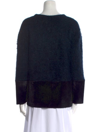 Cédric Charlier Colorblock Pattern Scoop Neck Sweater